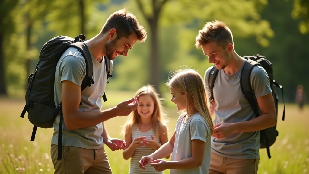 Šeima rengasi kelionei Birštono parke, sunscreen, kepurės, patogūs batai